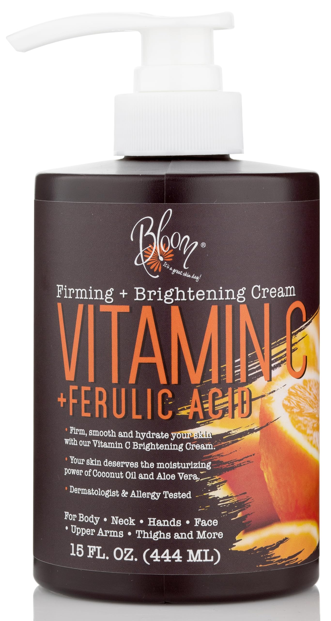 BLOOM Vitamin C Cream Body Lotion & Face Moisturizer W/Coconut Oil | Natural Skin Care BLOOM IT'S A GREAT SKIN DAY!Buy Supplements Australia