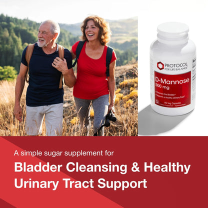 Protocol for Life Balance D-Mannose - 500mg - Bladder Cleanse - Support Healthy Urinary Tract* - For Men & Women - Kosher & Non-GMO - 90 Veg Capsules PROTOCOL FOR LIFE BALANCEBuy Supplements Australia