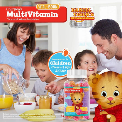 Daniel Tiger - Kids Multivitamin Gummies (60 Gummy Bottle) Toddler 2+ & Kids Vitamins - 12 Essential Vitamins & Minerals to Support Bone Health, Energy Vital+BoonBuy Supplements Australia