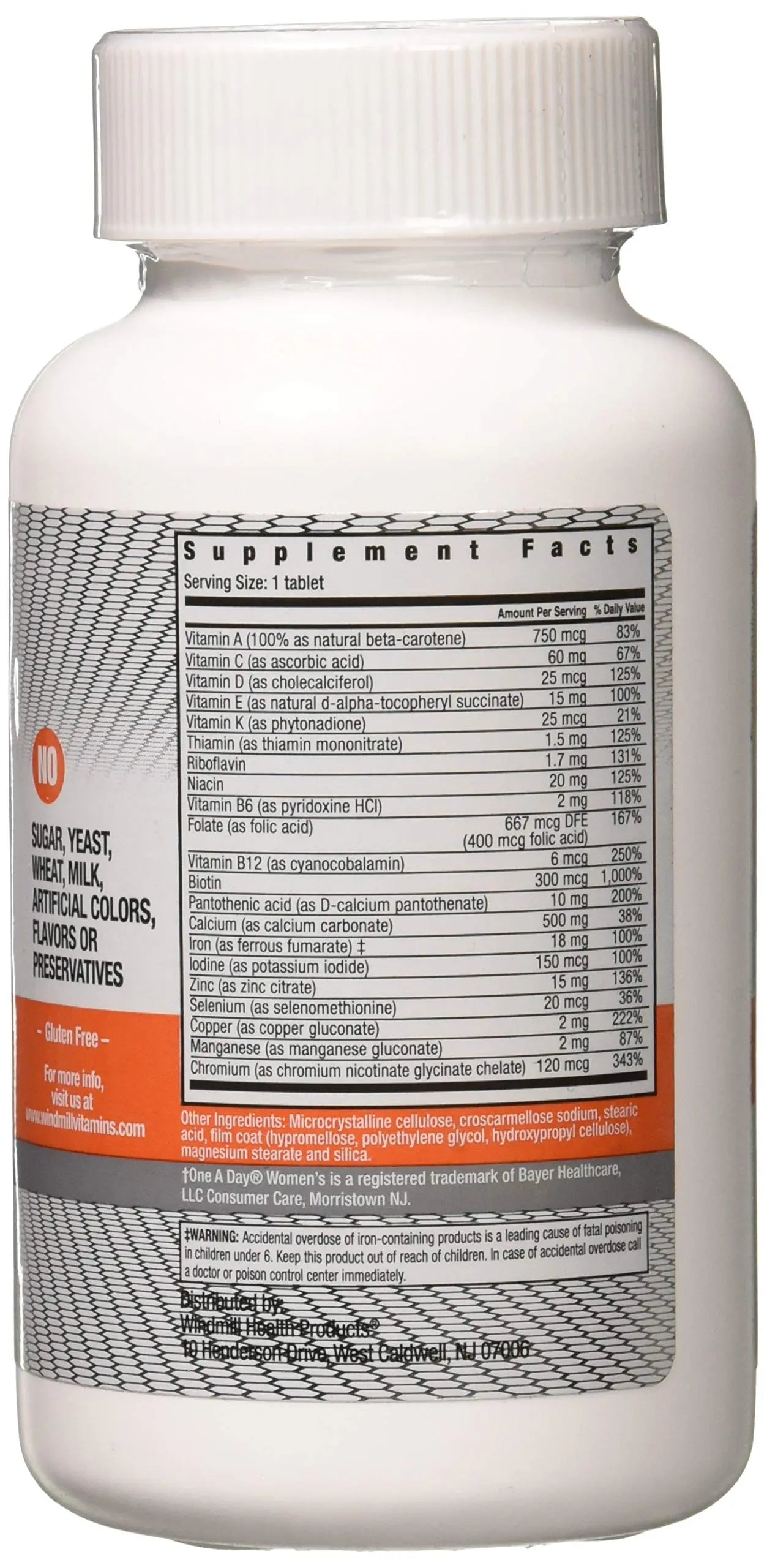 Daily Vitamin TB Womens WMILL Size: 100 WindmillBuy Supplements Australia