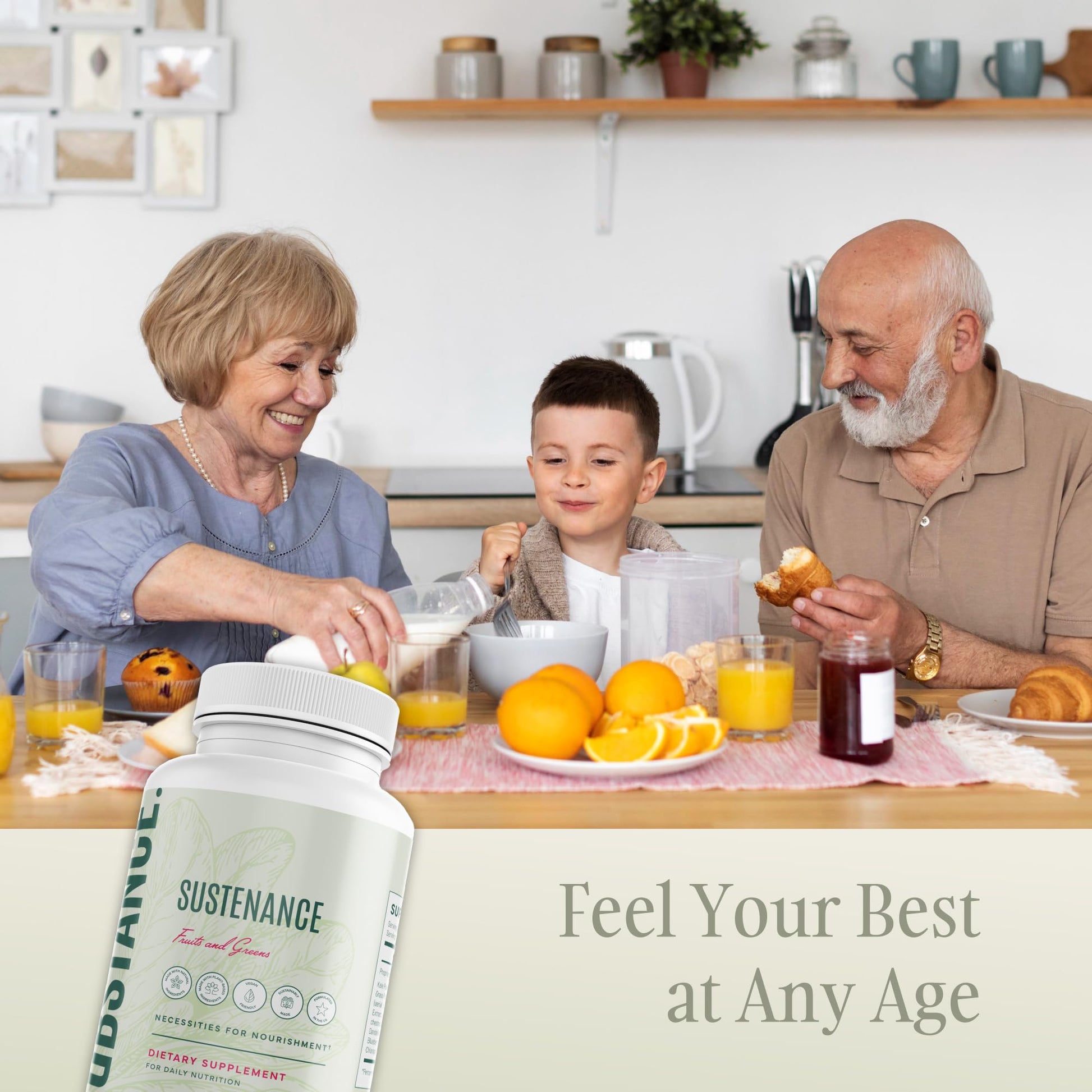 SUBSTANCE. - Nature's Sustenance Daily Greens, Daily Fruit and Veggies Supplement - Enhance Energy, Mental Clarity - Fruits and Vegetables Supplements - US Made, Vegan-Friendly - 30 Servings. SUBSTANCE.Buy Supplements Australia