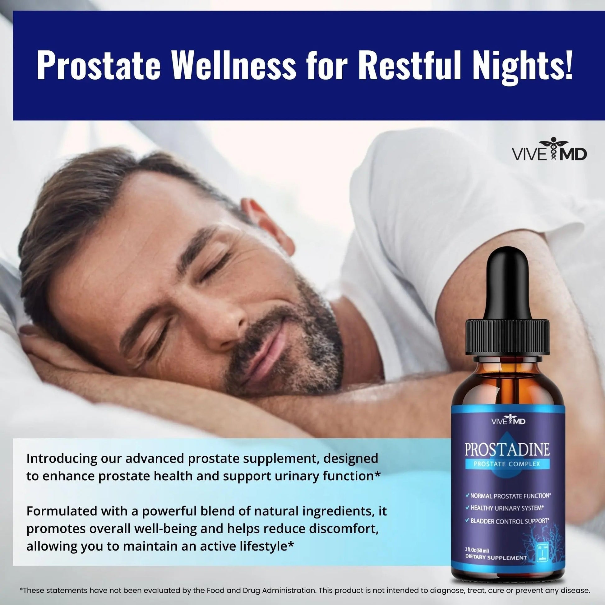 VIVE MD Prostadine Drops for Prostate Health, Bladder Urinating Issues - Prostadine Official Drop Formula - Extra Strength with Pomegranate, Prostadine Reviews (Package of 1) VIVE MDBuy Supplements Australia
