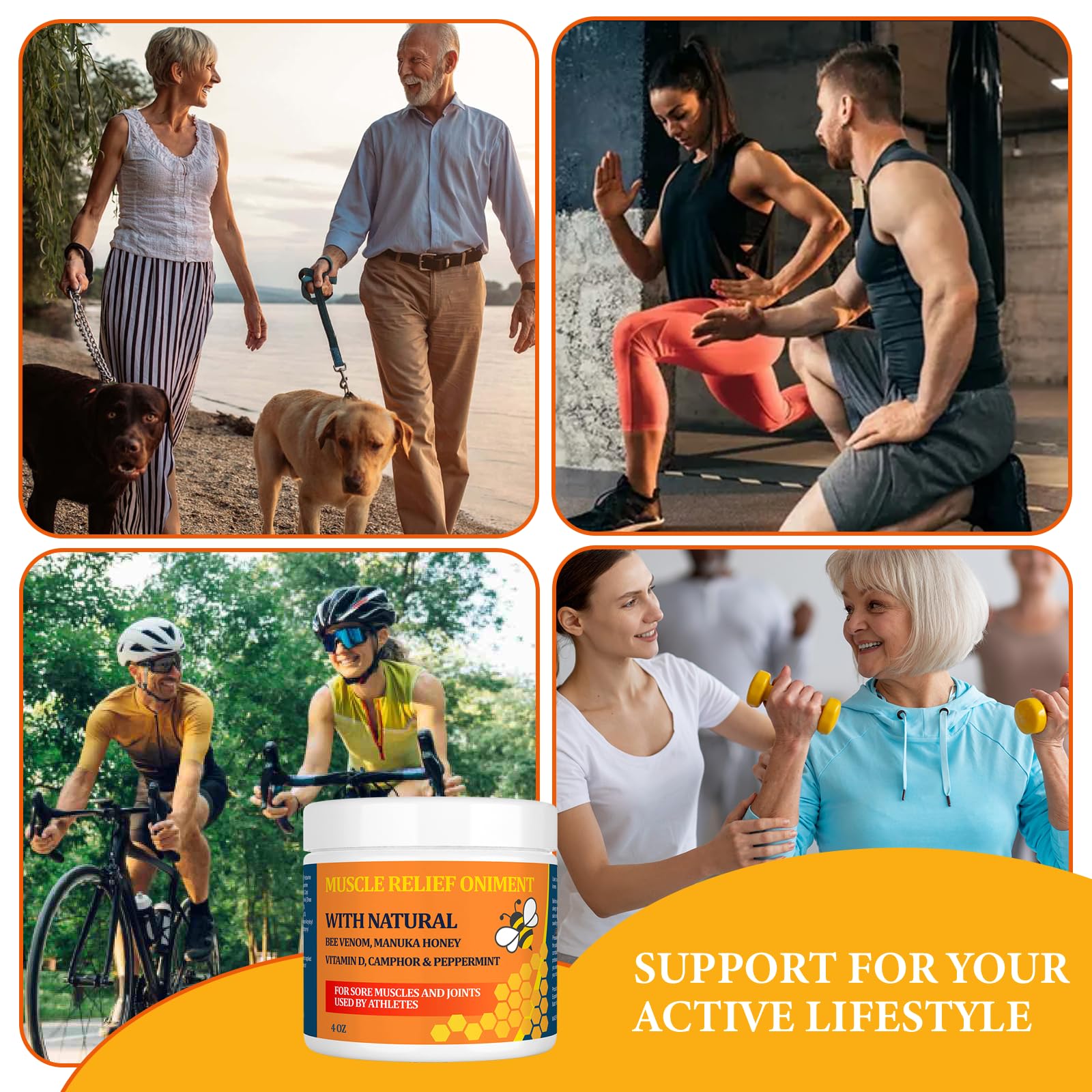 Beeswax and Honey Fast Acting Joint Muscle Bone Cream, Immediate Help for Back, Neck, Hand, Feet, Knee, Shoulder, Topical, Nerve, Plantar, Ankle, Foot Discomfort, Natural Added YOKOBBYESBuy Supplements Australia