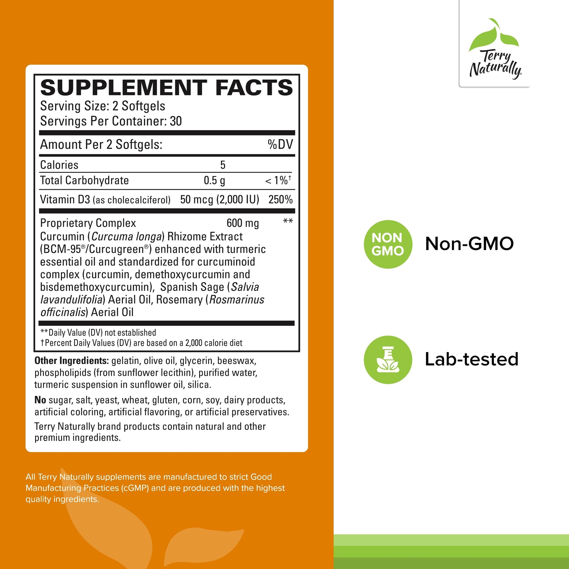 Terry Naturally CuraMed Brain - Dietary Supplement to Support Clarity & Focus - Brain Health Supplement with Curcumin & Turmeric Essential Oil to Aid Concentration - 60 Softgels (2 Pack) Terry NaturallyBuy Supplements Australia