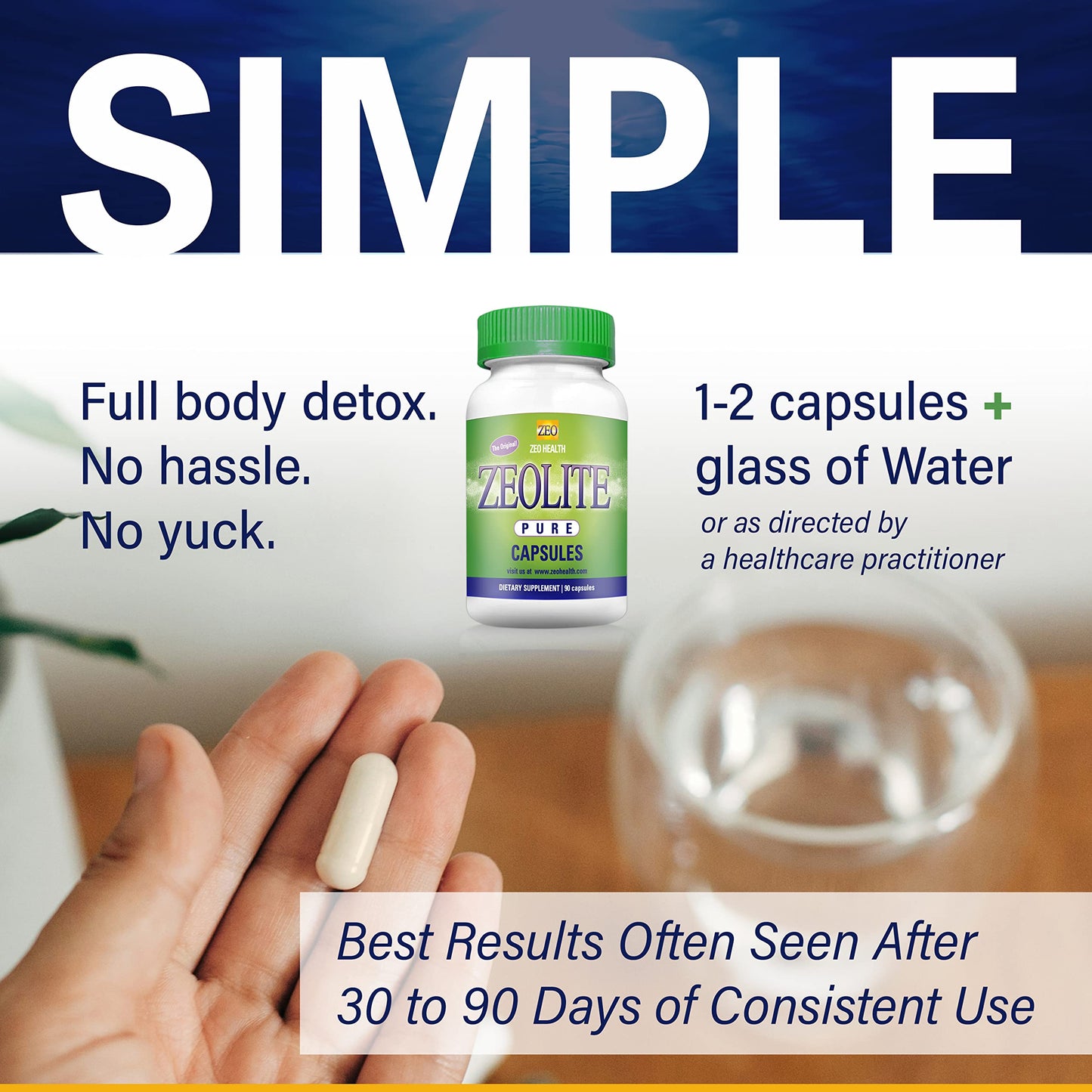 Zeolite Pure Capsules | Zeolite Detox, Extra Strength | Pure, Full Body Cleanse for Women Zeo HealthBuy Supplements Australia