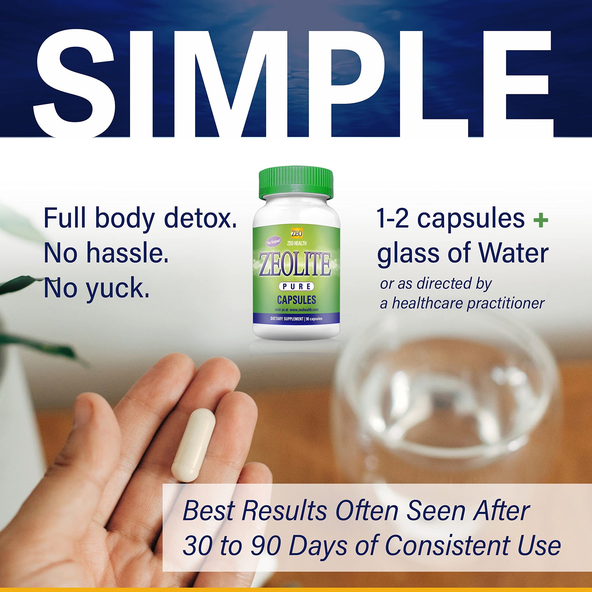 Zeolite Pure Capsules | Zeolite Detox, Extra Strength | Pure, Full Body Cleanse for Women Zeo HealthBuy Supplements Australia