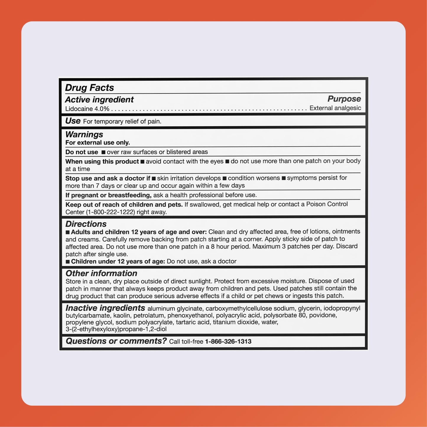 Rugby Maximum Strength Lidocaine Pain Relief Patch - 4% Lidocaine - Topical Anesthetic - Unscented - 30 Patches (1 Pack) RUGBY LABORATORIESBuy Supplements Australia