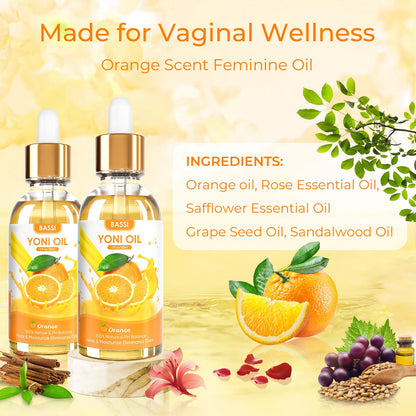 BASSI 2PCS Yoni Oil Organic Feminine Oil Vaginal Moisturizer - Ph Balance for Women - Feminine Deodorant BASSIBuy Supplements Australia