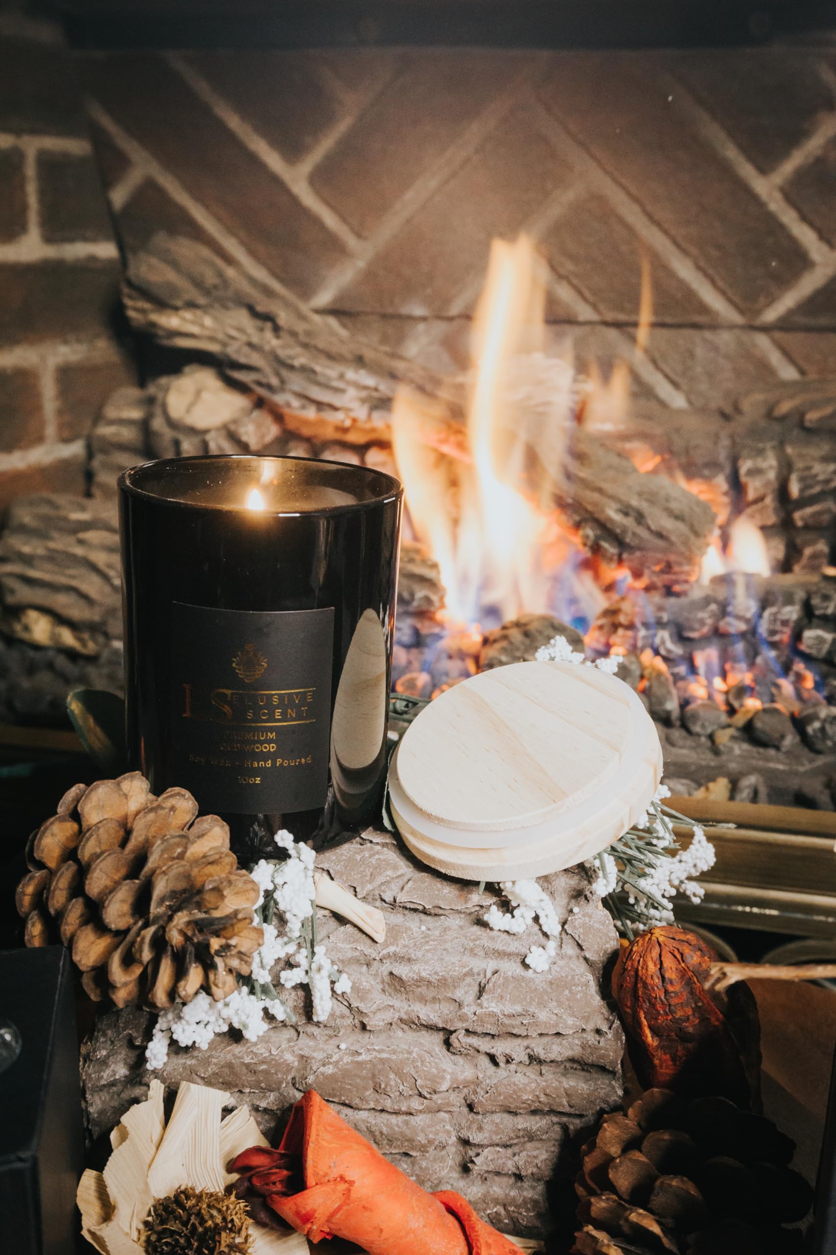 Oud Wood | 10oz | Premium Candle | Scented Candle | Aromatherapy | Essential Fragrance Oils Elusive ScentBuy Supplements Australia