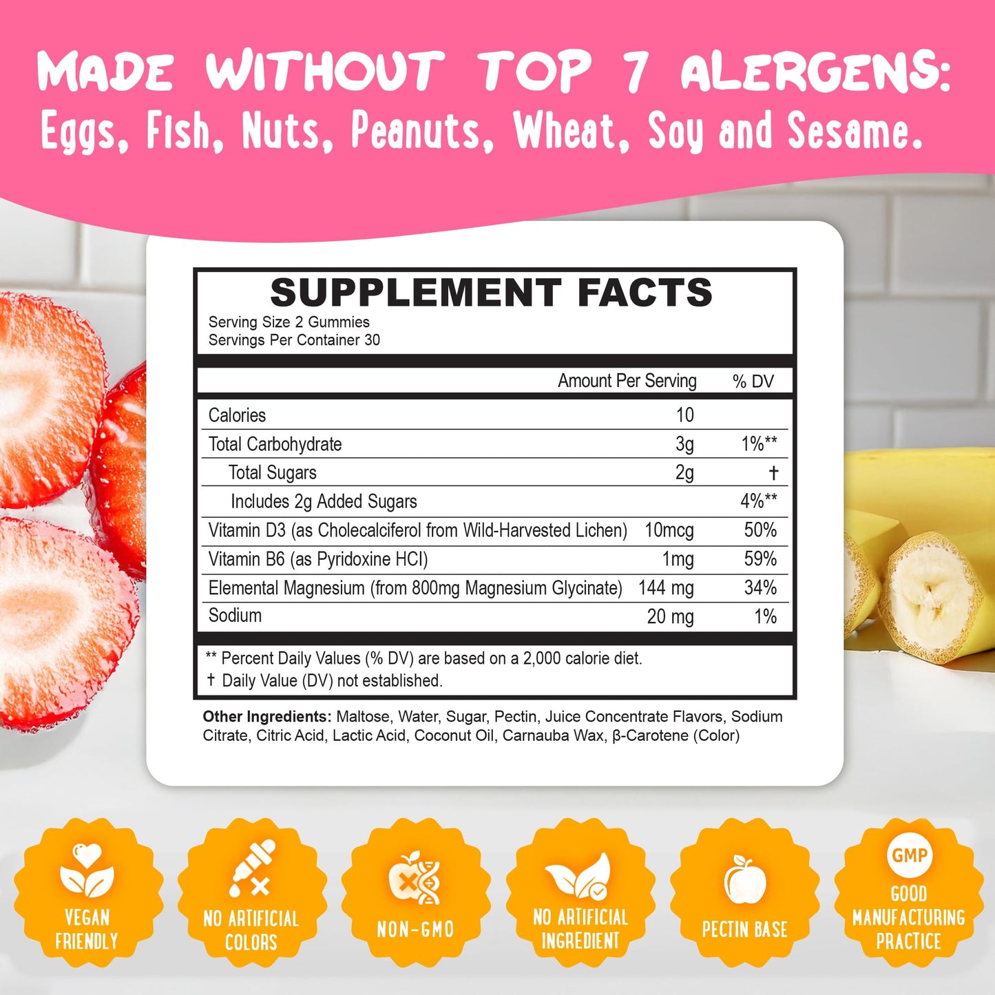 Center-Filled Magnesium Glycinate Gummies 400MG - High Absorption for Kids, Teens & Adults - Supplement for Sleep, Calm & Muscle Relaxation with B6 & D3