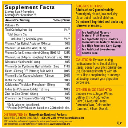 Nature Made Multivitamin Gummies Combo Pack for Him & Her, Tasty Men & Womens Multivitamin with Vitamin C, Vitamin D3, B Vitamins Nature Made