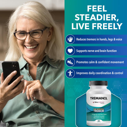 Tremanol Natural Aid Herbal Supplement – Includes Vitamin B2 & B12, Passionflower & Skullcap – 60 Caps (Pack of 6) – Made in USA TremanolBuy Supplements Australia