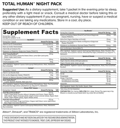 ONNIT Total Human Day and Night Vitamin Packs, 7-Day Supply Capsule