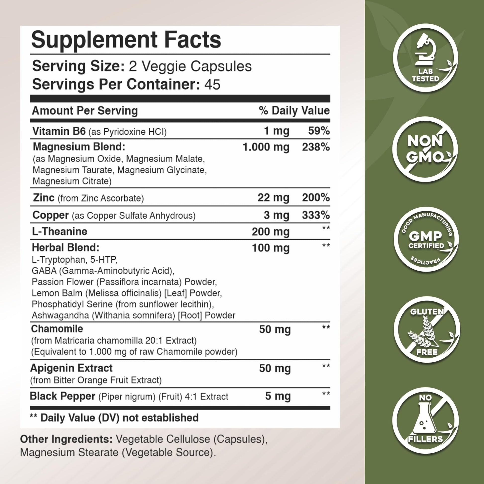Gade Nutrition Magnesium Glycinate & Magneisum Supplements with Apigenin, L Theanine 200 mg, 5 HTP, GABA Calm Brain Booster Supplement Sleep Aid Ashwagandha L Tryptophan Chamomile GADE NUTRITION BOOST YOUR HEALTHBuy Supplements Australia