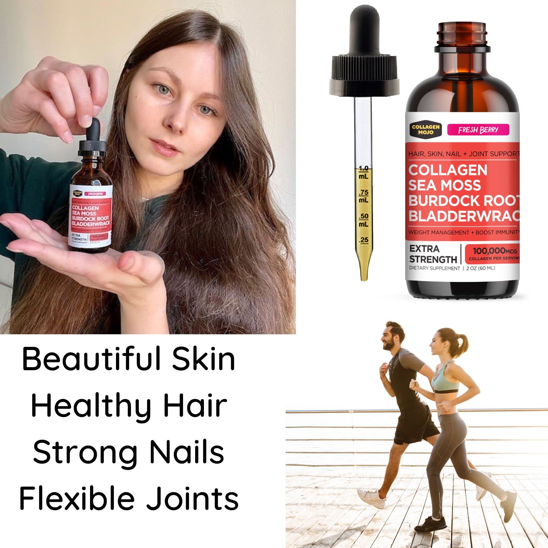 Collagen Mojo Liquid Collagen Peptides with Sea Moss, Burdock Root & Bladderwrack Collagen MojoBuy Supplements Australia