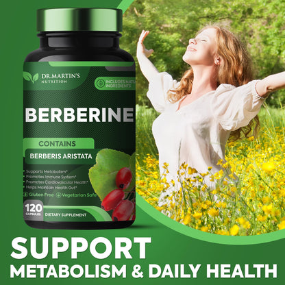 Potent 1200mg Berberine Supplement | 120 Capsules | Berberine HCL Supplement For Healthy DR. MARTIN'S NUTRITIONBuy Supplements Australia