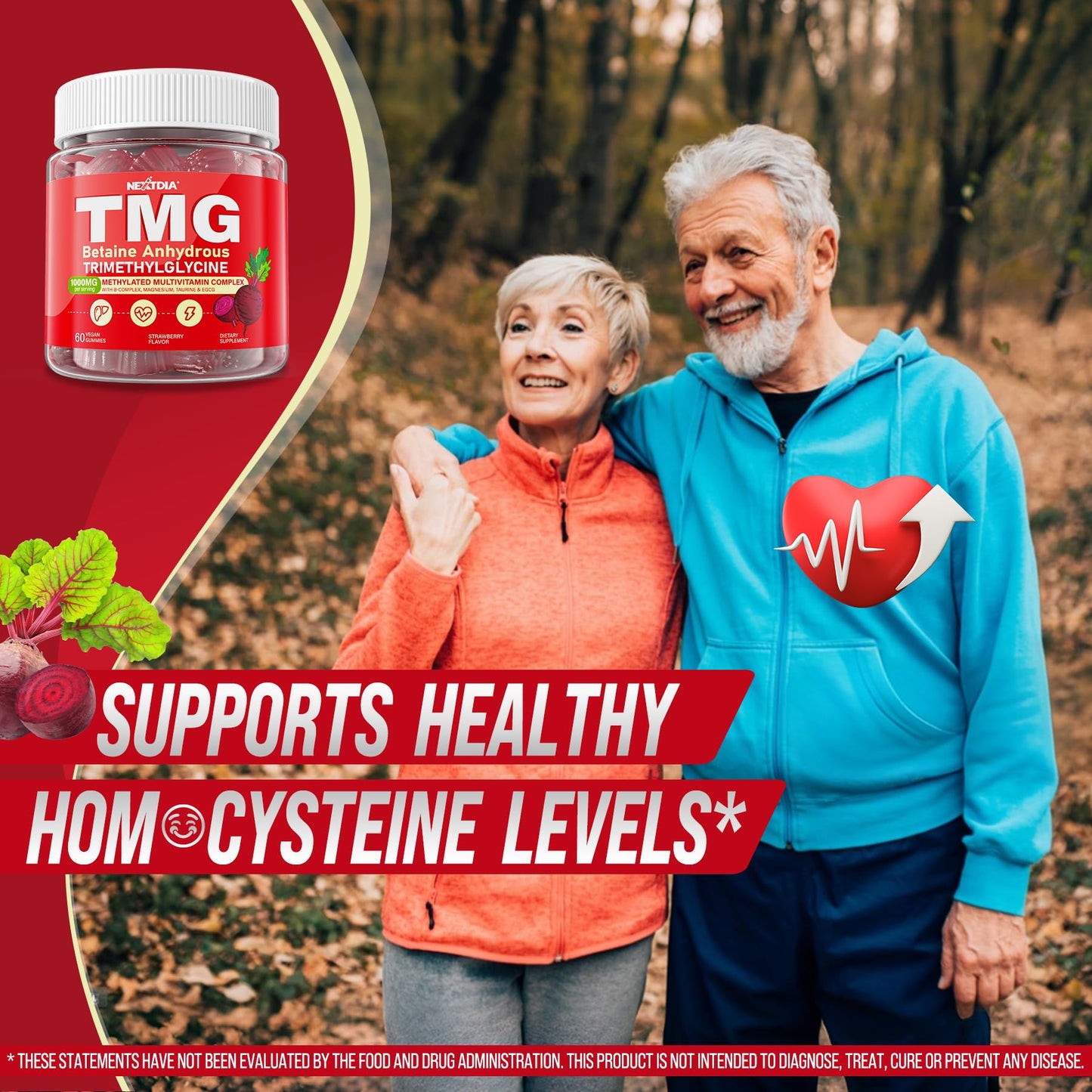 2Pack TMG Gummies 1000mg Betaine Anhydrous + Methylated Multivitamin & B Complex Methylated(Methylfolate B12 B6), Magnesium, Taurine - Essential Trimethylglycine for Homocysteine Levels, Brain, Energy NextdiaBuy Supplements Australia
