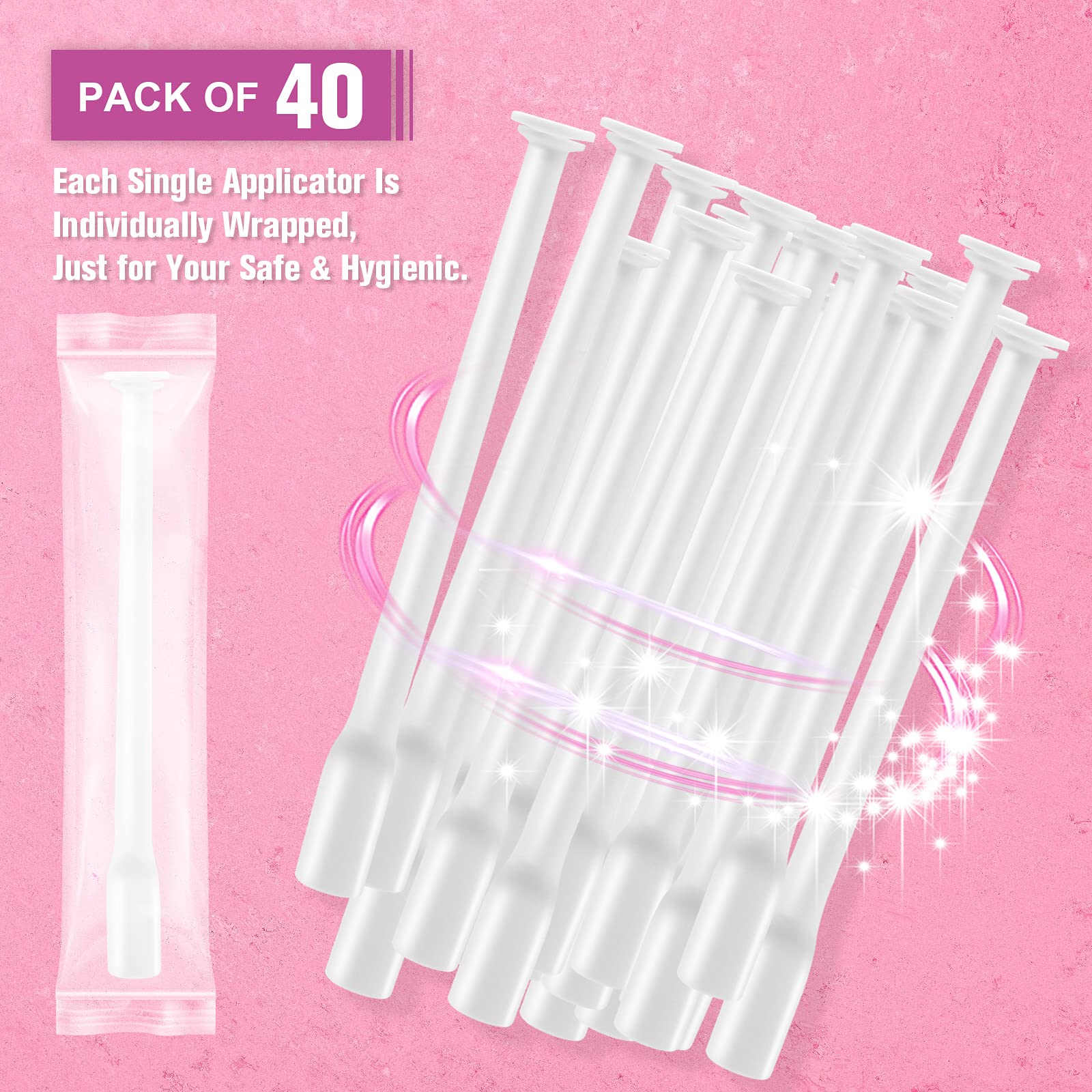 Nieteyrue (40 Packs) Disposable Vaginial Applicators Individually Wrapped Hygienic Fit NieteyrueBuy Supplements Australia