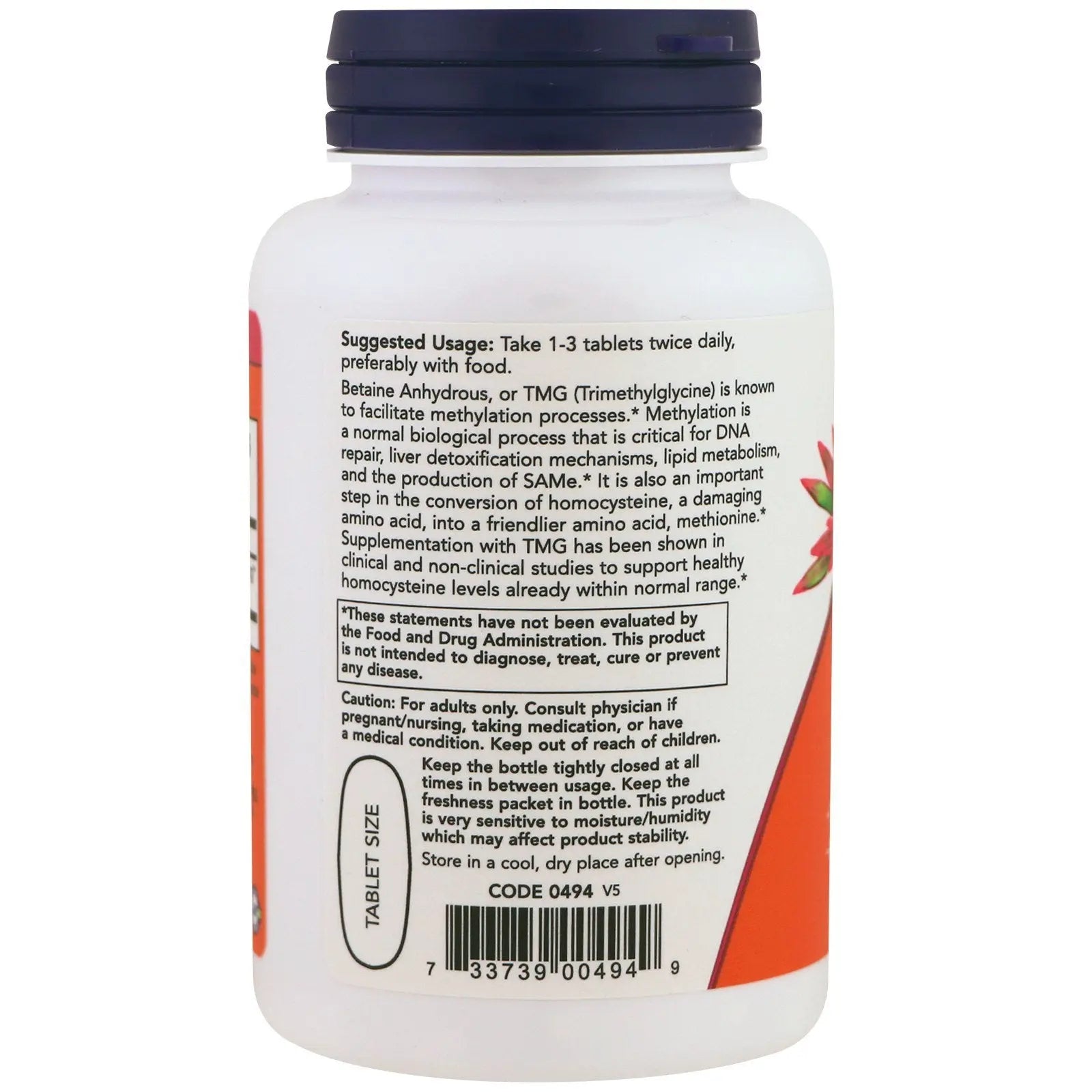 NOW TMG 1000mg, 100 Count (Pack of 2) NOW FoodsBuy Supplements Australia