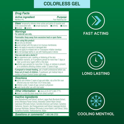 Biofreeze Gel Menthol Pain Relieving Colorless Gel 4 FL OZ Tube For Pain Relief Associated With Sore Muscles, Arthritis, Simple Backaches, And Joint Pain BiofreezeBuy Supplements Australia