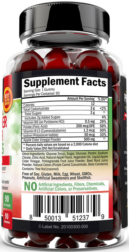 Apple Cider Vinegar Gummies for Weight Loss - ACV Gummies with The Mother BioSchwartzBuy Supplements Australia