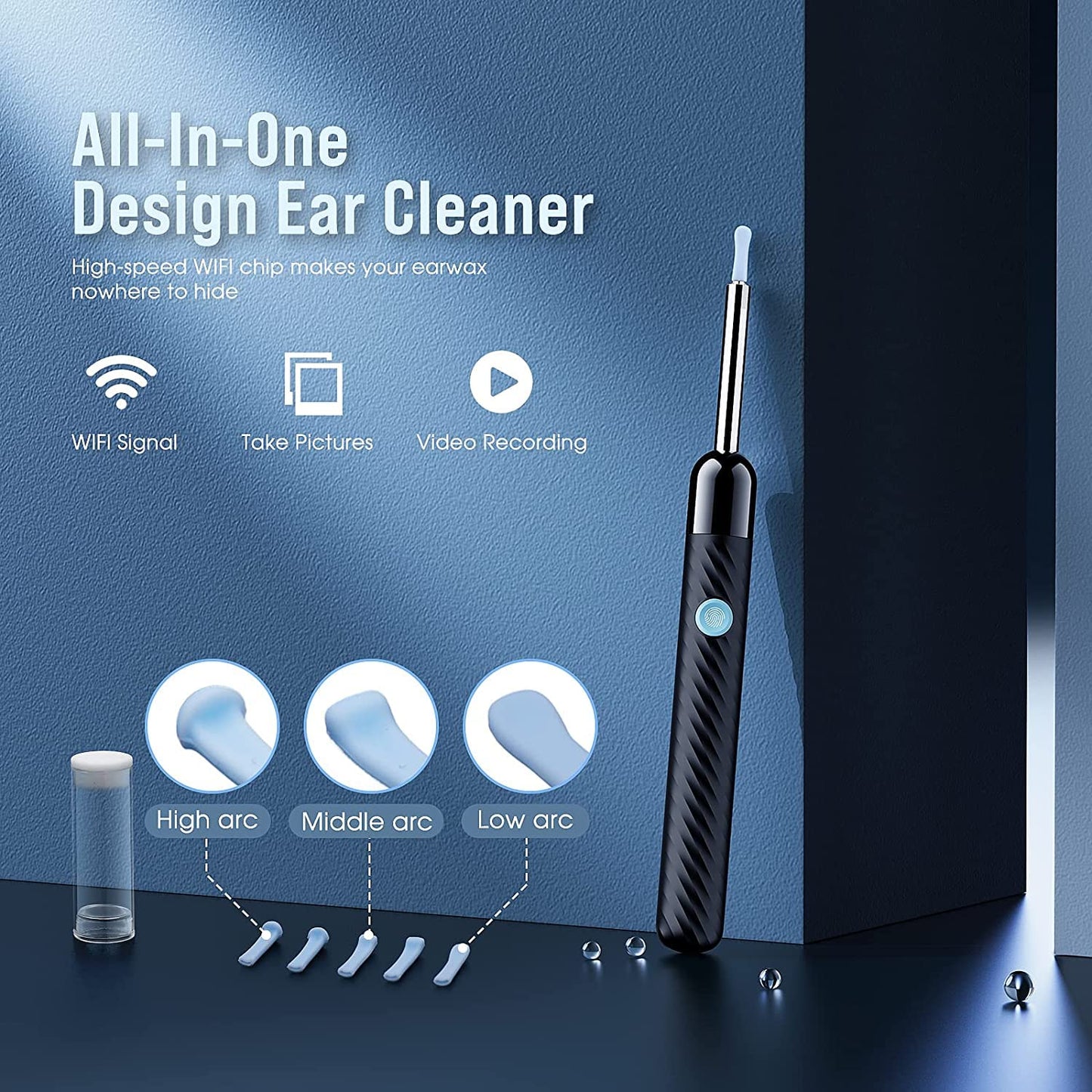Ear Wax Removal - Earwax Remover Tool with 8 Pcs Ear Set - (Grey) LEIPUTBuy Supplements Australia