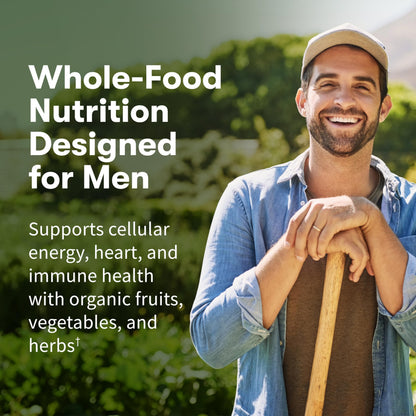 Garden of Life Once Daily Whole Food Multivitamin for Men, Organic Mens Vitamins & Minerals, Vitamin C, Zinc, Vegan, for Health & Well-Being, 60 Tablets Garden of LifeBuy Supplements Australia