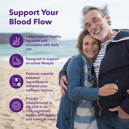 VITASUPPORTMD Tri-Power Circulation Formula - Circulation Supplement with Butcher's Broom, Hesperidin Methyl Chalcone, and Vitamin C, 60 Capsules, for Blood and Leg Circulation, Vein Health Support VITASUPPORTMDBuy Supplements Australia