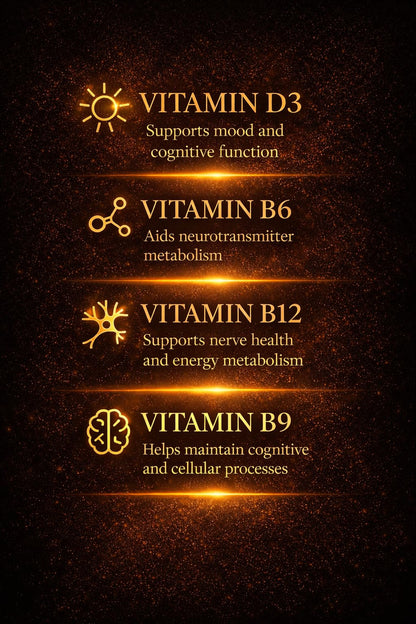 AURUM BOTANICA Best Brain Supplement for Memory and Focus - L-Theanine, Lion's Main, Vitamin B6, B12, D3, Folate, L-Tyrosine, Bacopa Monnieri, Alpha GPC, Theacrine, 30mg of Natural Caffeine (60 Count) AURUM BOTANICABuy Supplements Australia