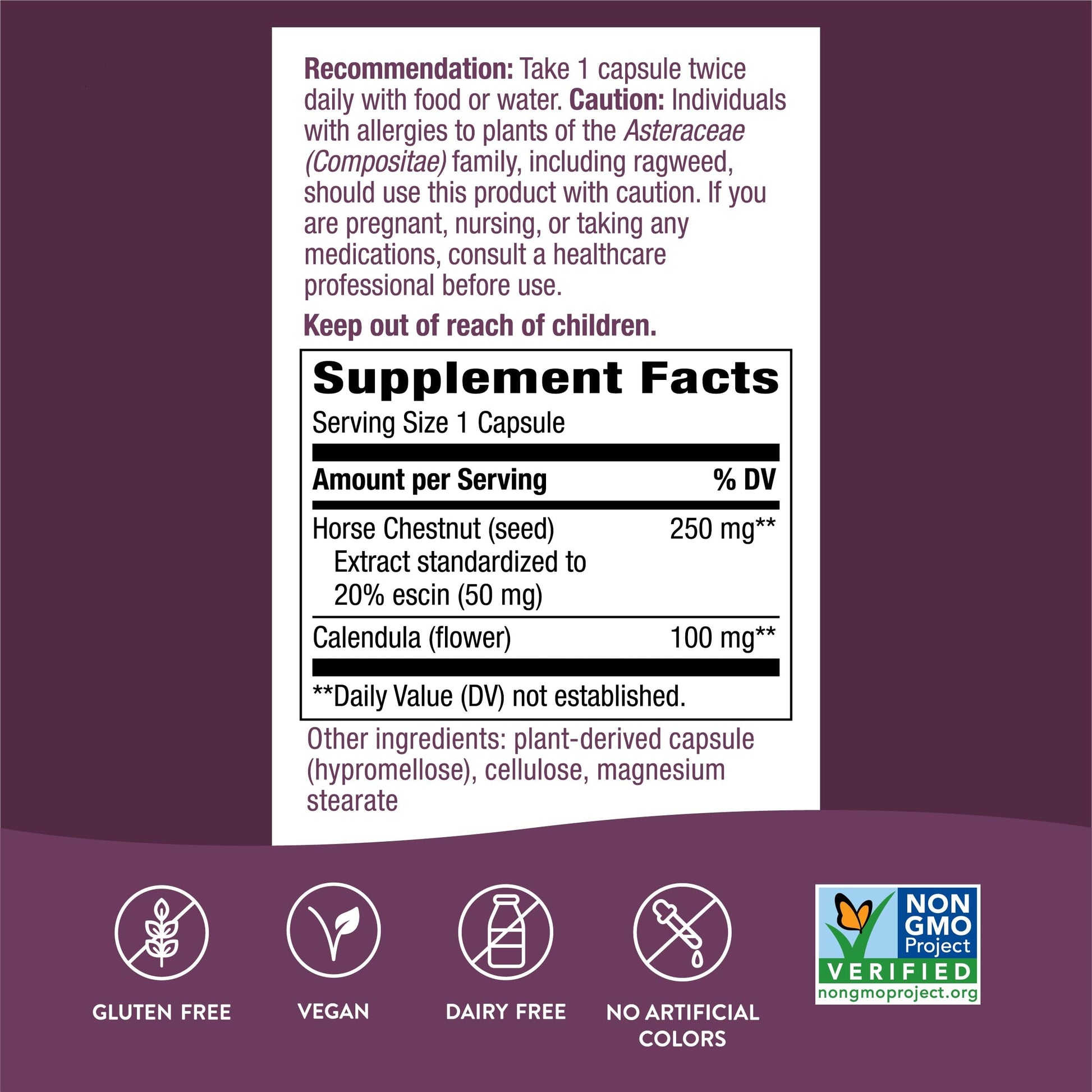 Nature's Way Standardized Horse Chestnut, Premium Extract for Healthy Veins and Blood Nature's WayBuy Supplements Australia