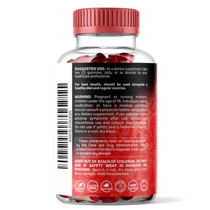 Magnesium Glycinate Gummies, 1000 mg - Magnesium Supplement to Support Relaxation, Heart Health - Chewable Calm Magnesio Gummies for Adults,