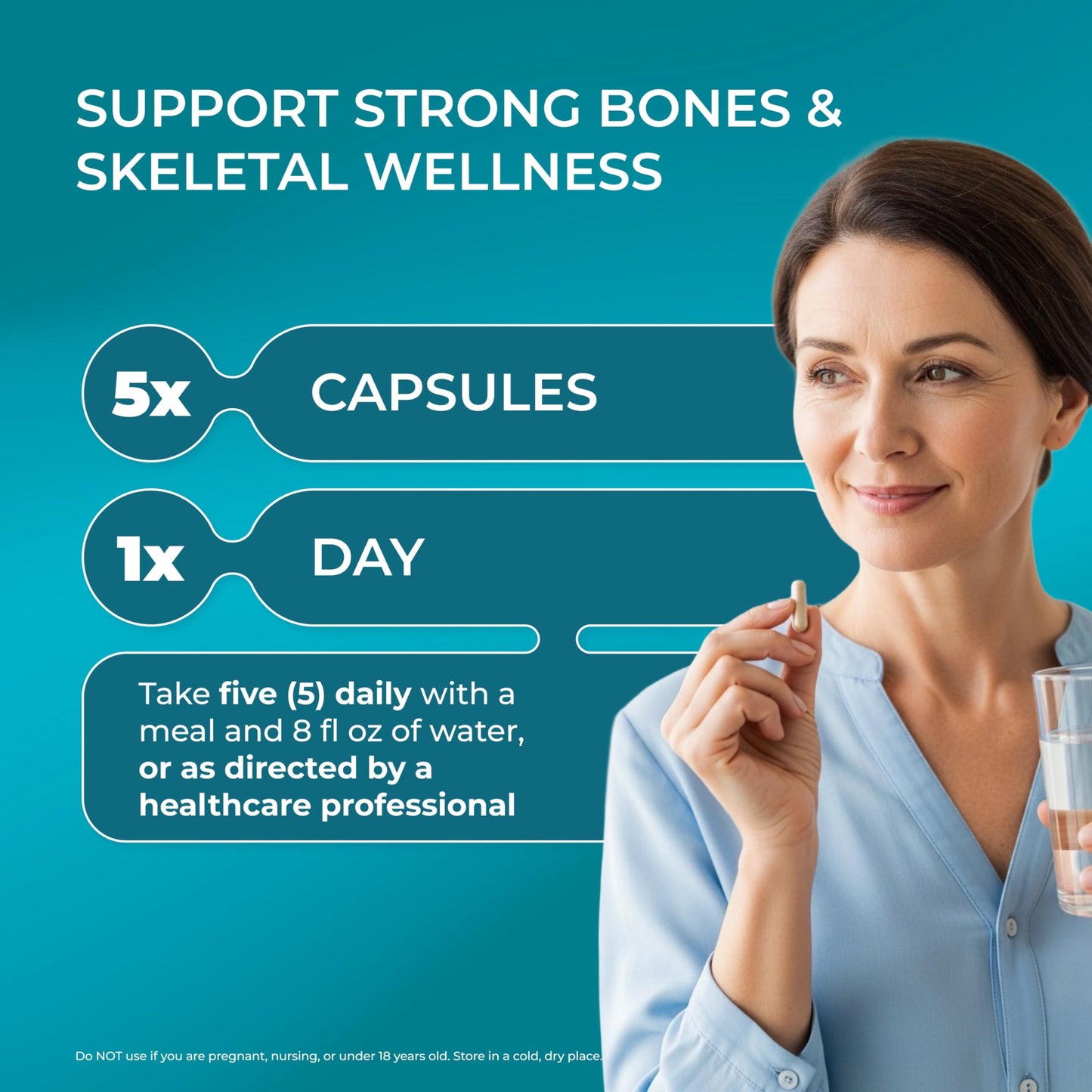 PUREHEALTH RESEARCH Bone Health Formula - for Bones, Joint & Skeletal Wellness - with Calcium, Magnesium, Zinc, Copper, Manganese, Potassium, Vitamin K2, D3, C