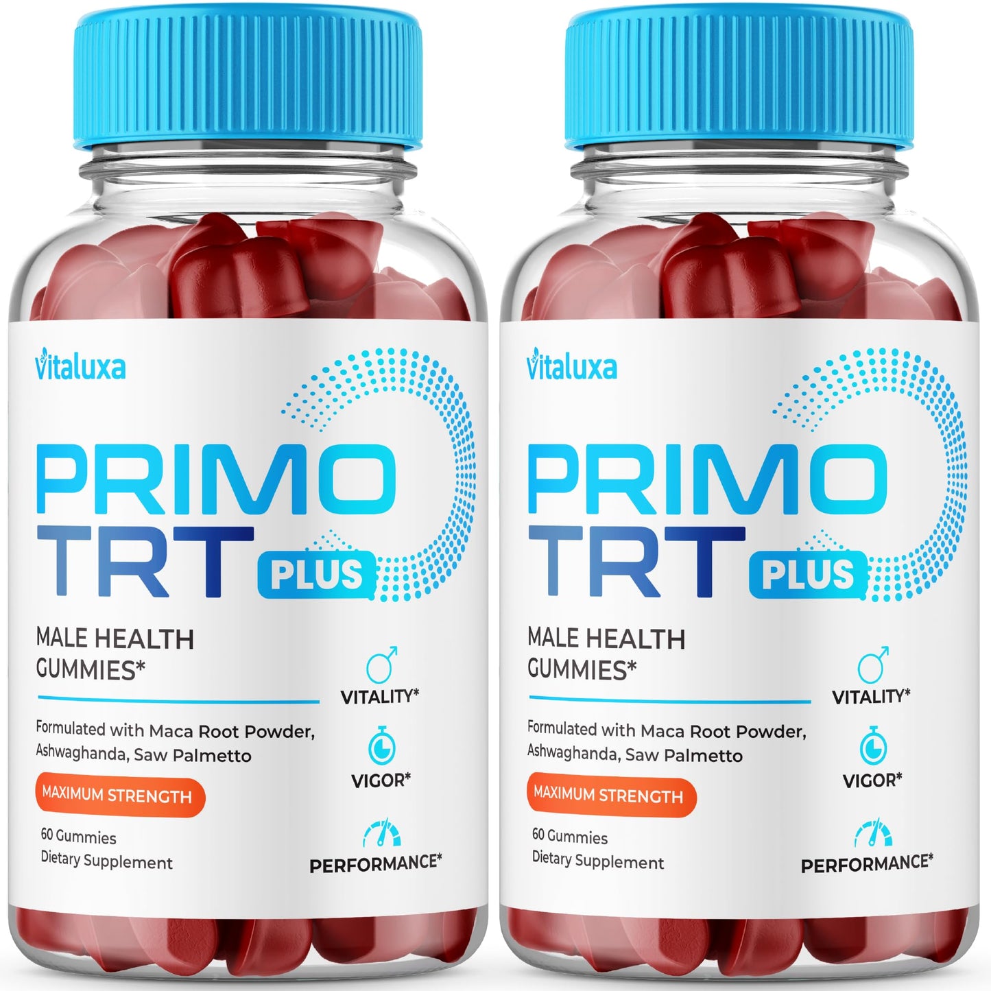 (2 Pack) Primo TRT Gummies, Primo TRT Advanced Performance Blend Supplement, PrimoTRT Try Prime Gomitas Maximum Strength for Males Support for Overall Health Wellness All Natural Ingredients (120 Ct) VitaluxaBuy Supplements Australia