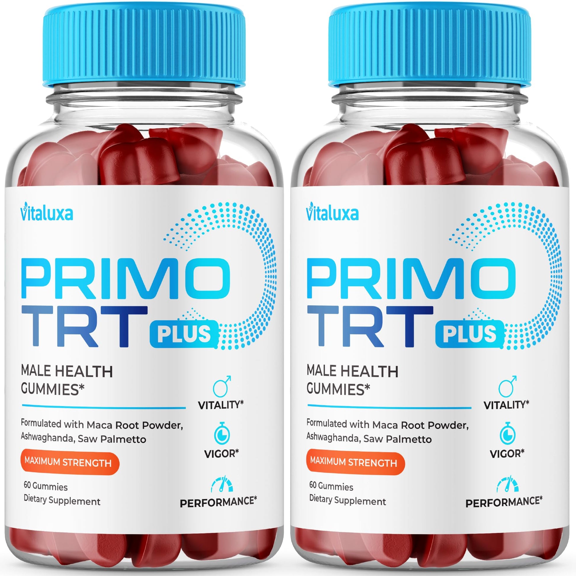 (2 Pack) Primo TRT Gummies, Primo TRT Advanced Performance Blend Supplement, PrimoTRT Try Prime Gomitas Maximum Strength for Males Support for Overall Health Wellness All Natural Ingredients (120 Ct) VitaluxaBuy Supplements Australia