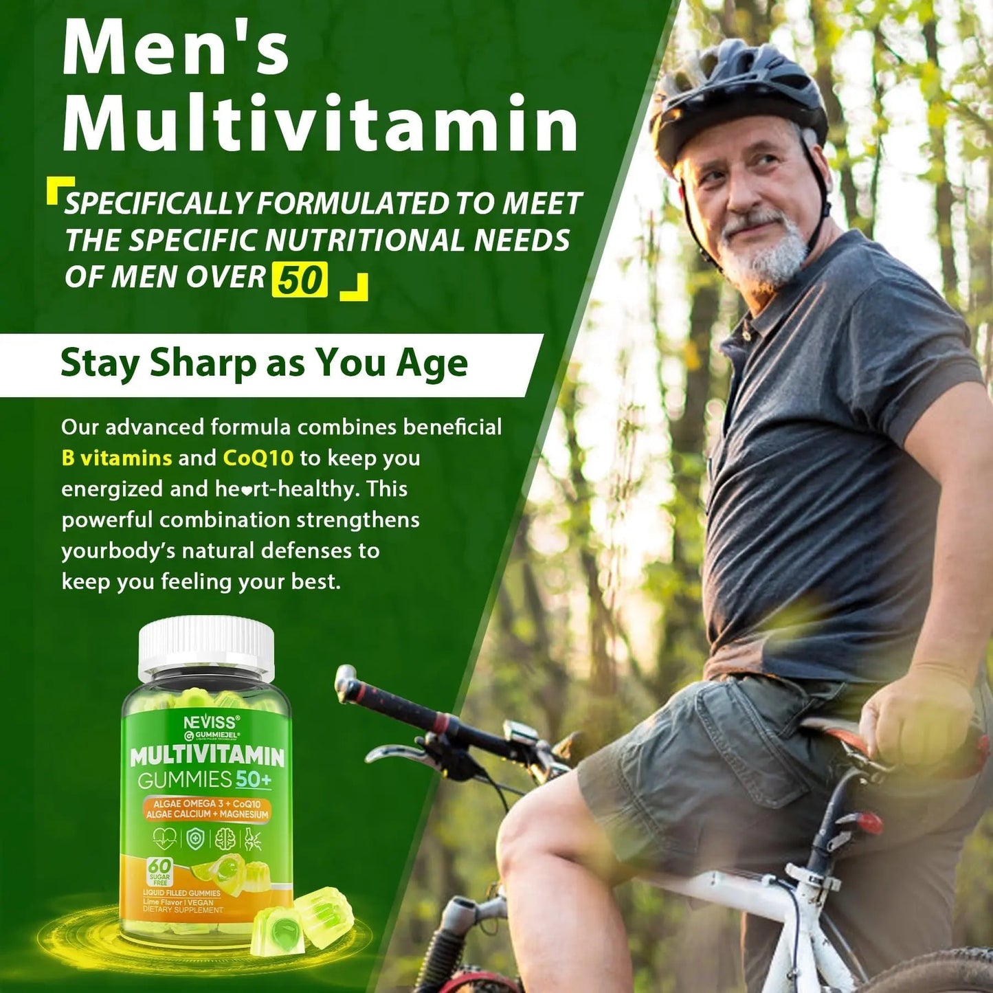 NEVISS Multivitamin for Men & Probiotics for Kids Teen + Veggie & Fruit Fiber Gummies NEVISSBuy Supplements Australia