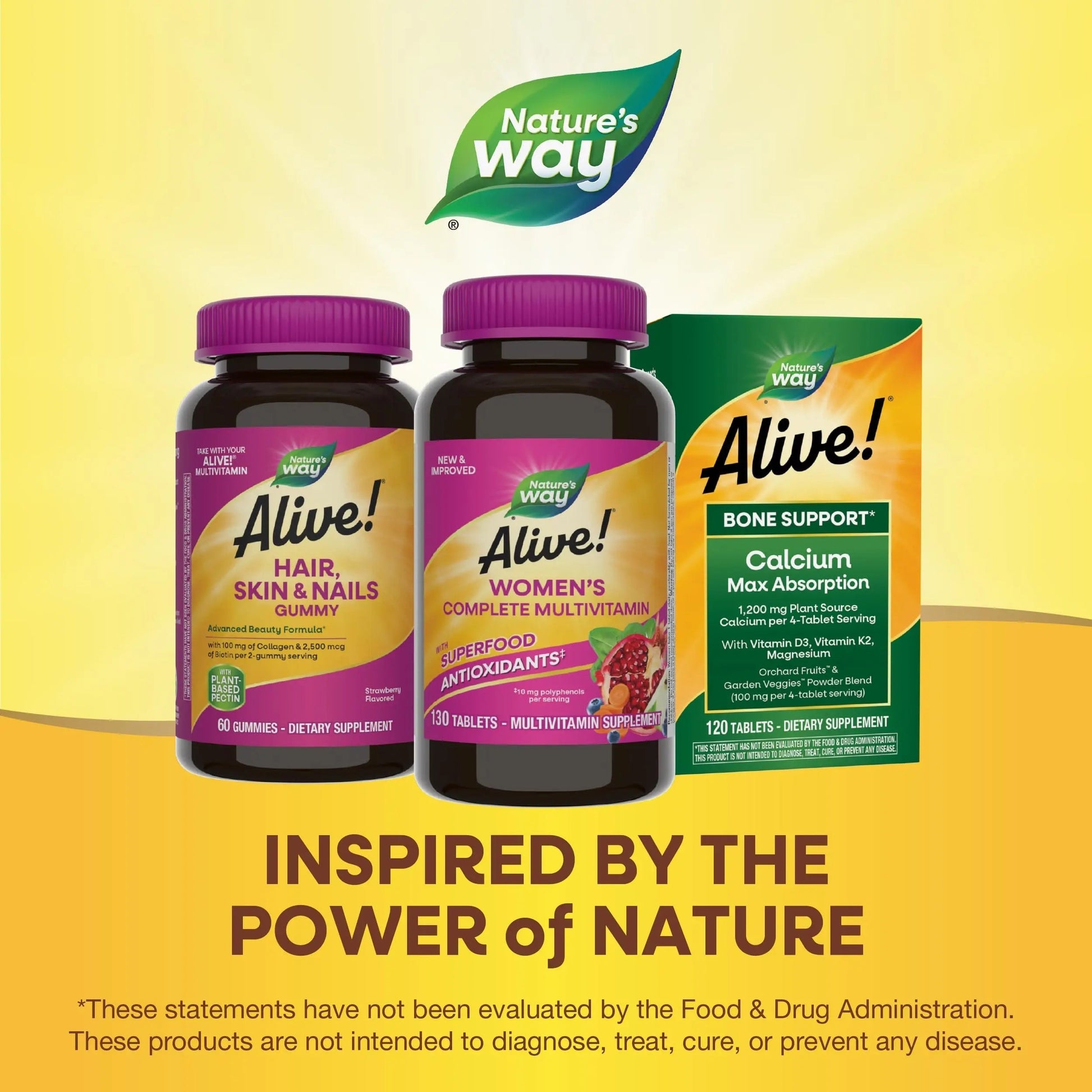 Nature's Way Alive! Daily Complete Multivitamin for Women, Supports Energy Metabolism, Hair, Skin & Nails*, B-Vitamins, Superfood Antioxidants Nature's WayBuy Supplements Australia