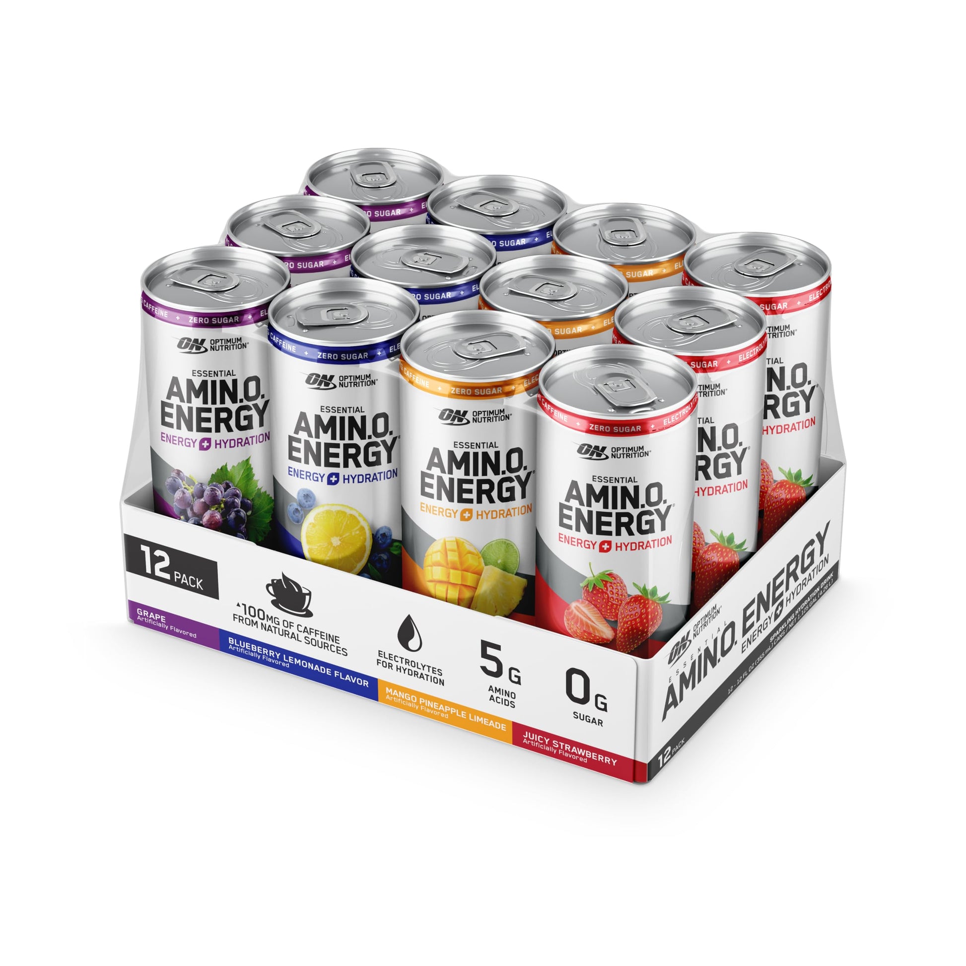 Optimum Nutrition Amino Energy Sparkling Hydration Drink, Electrolytes, Caffeine, Amino Optimum NutritionBuy Supplements Australia