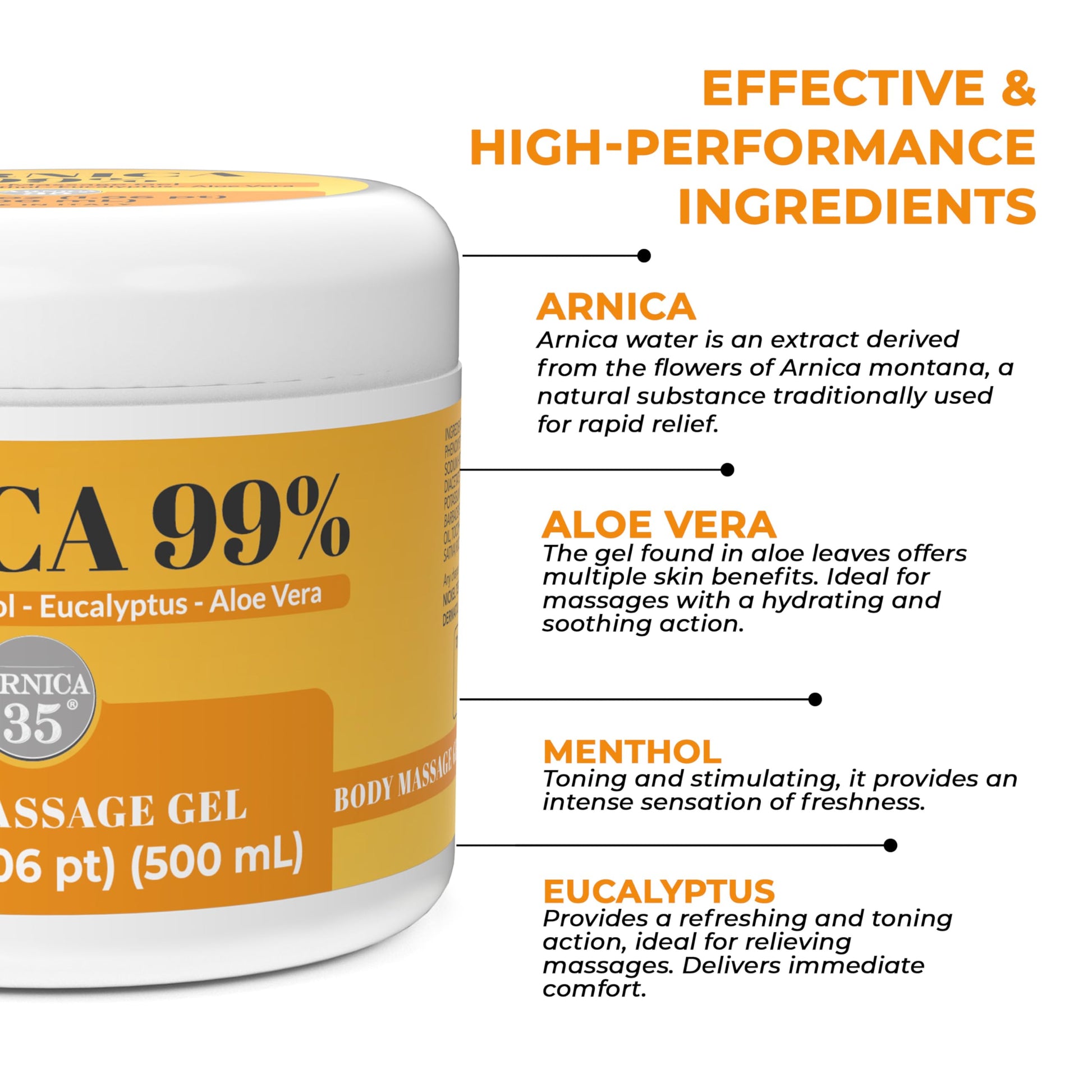 Arnica 35 Arnica Body Massage Gel – Water-Based Cosmetic Massage Gel with Arnica Montana, Fast-Absorbing Lightweight Texture, Non-Greasy Feel, Dermatologically Tested, 16.9 fl oz ArnicaBuy Supplements Australia