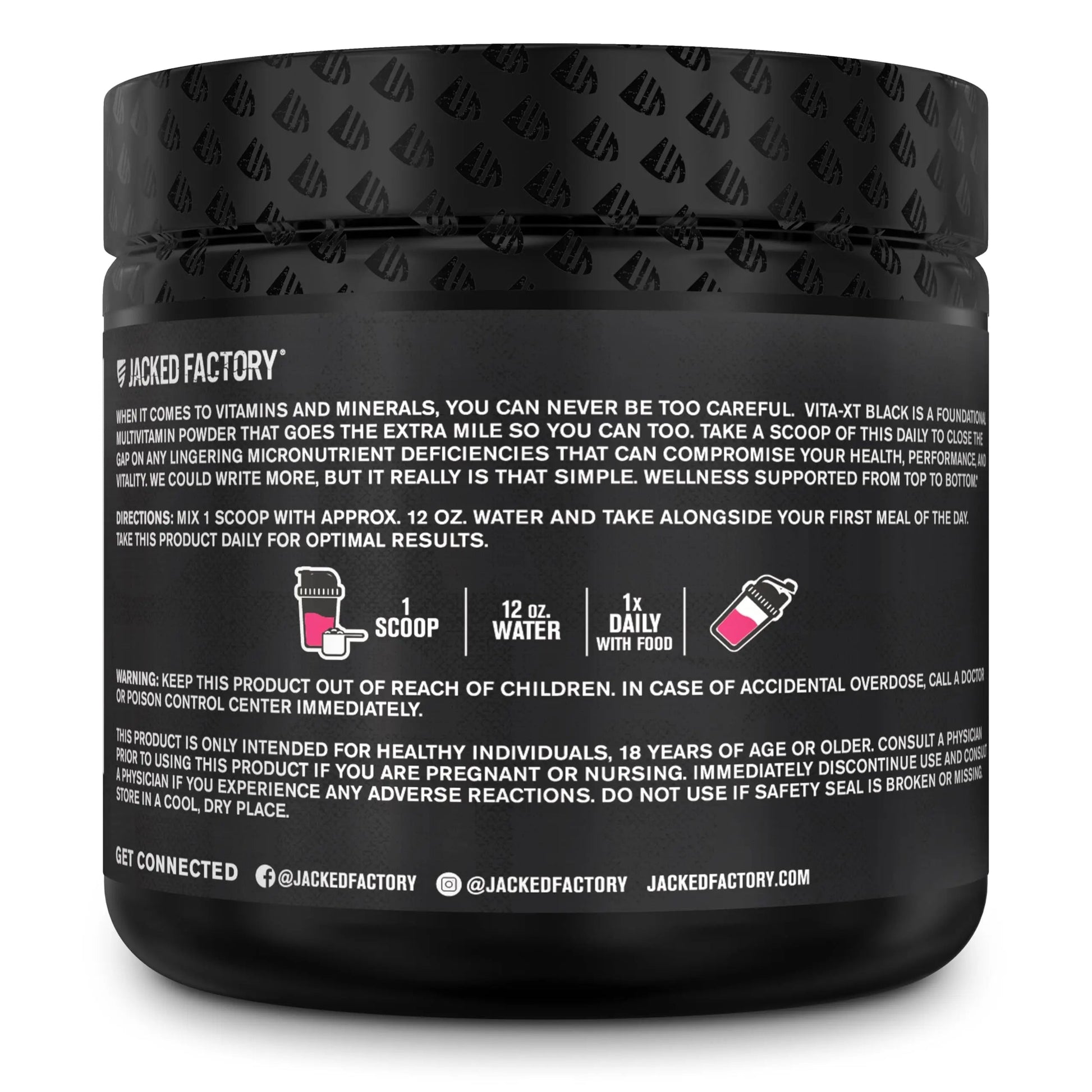 Jacked Factory Vita XT Performance Vitamin Powder - Daily Multivitamin Powder for Men with KSM-66 Ashwagandha, Prebiotic Fiber Jacked Factory