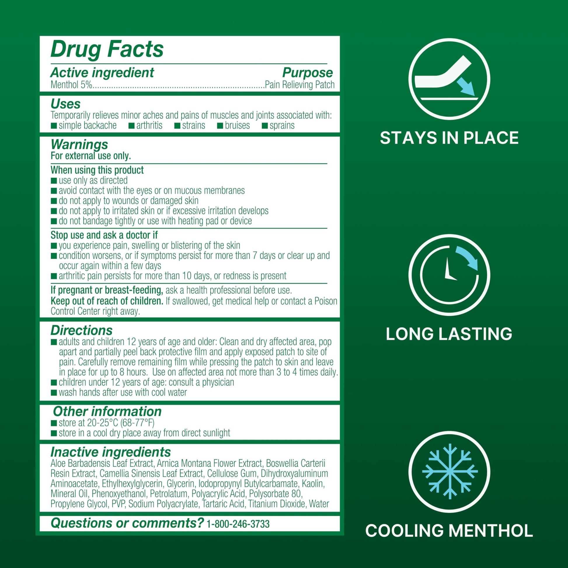 Biofreeze Menthol Pain Relieving Patches (5 Patches Per Box) Up To 8 Hours Of Pain Relief From Sore Muscles, Arthritis, Backaches, Spains, Bruises, Strains And Joint Pain (Package May Vary) BiofreezeBuy Supplements Australia