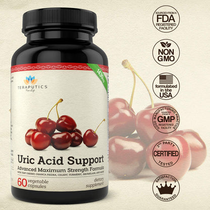 Uric Acid Support Formula | Advanced Uric Acid Cleanse & Kidney Support Supplement - Includes Tart Cherry Concentrate, Celery Seed Extract + 12 More High Potency Ingredients, 60 Veggie Capsules TeraputicsBuy Supplements Australia