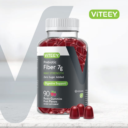 Prebiotic Fiber Gummies 7G Extra Strength [Zero Sugar Added] Digestive Heath Regularity ViteeyBuy Supplements Australia