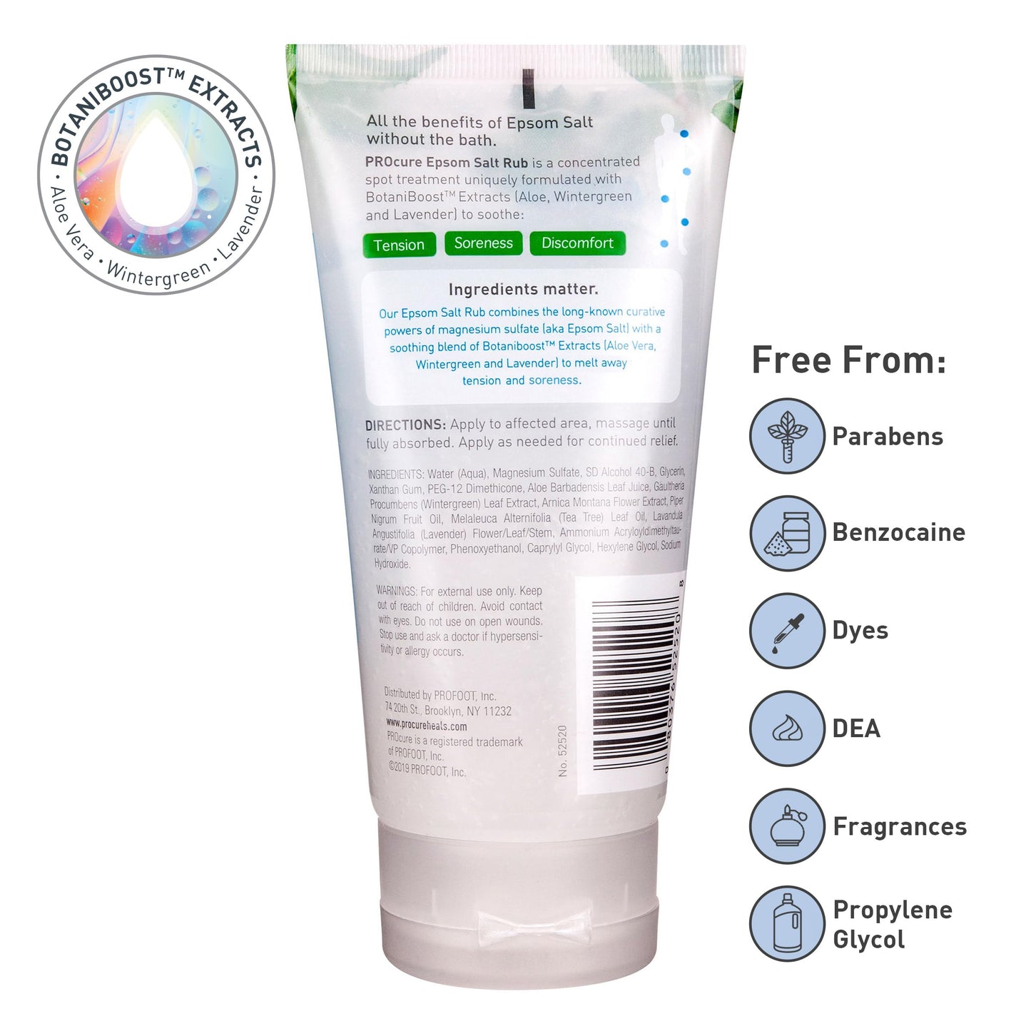 PROcure Epsom Salt Rub Gel – Concentrated Muscle Relief with Organic Aloe Vera & Essential Oils for Aches, Soreness & Tension – 2 Pack PROcureBuy Supplements Australia