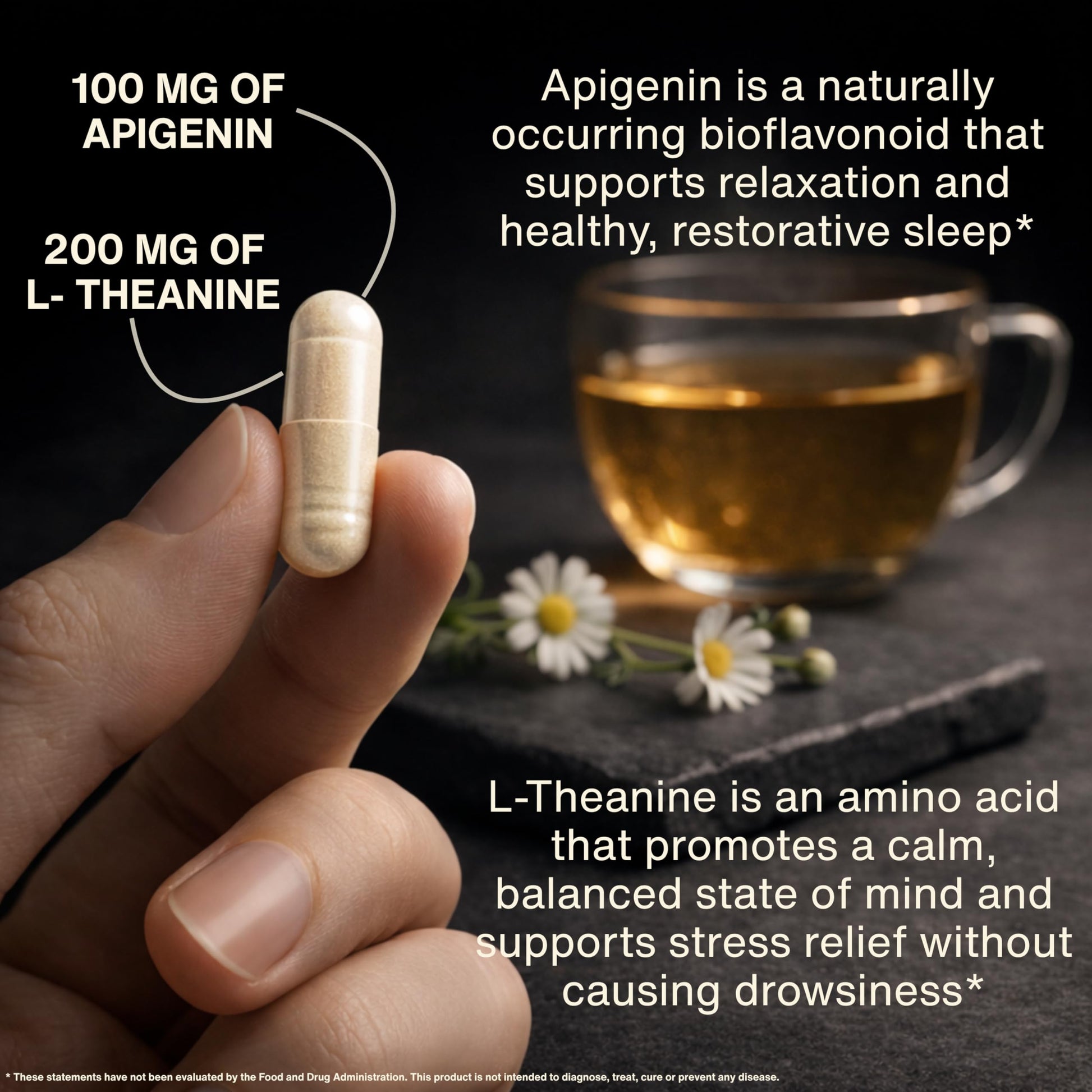 Mindvance Apigenin 100mg with L-Theanine 200mg Supplement Capsules for Sleep Support, Relaxation, Clarity & Calm | Melatonin Free | 60 Vegan Capsules MindvanceBuy Supplements Australia