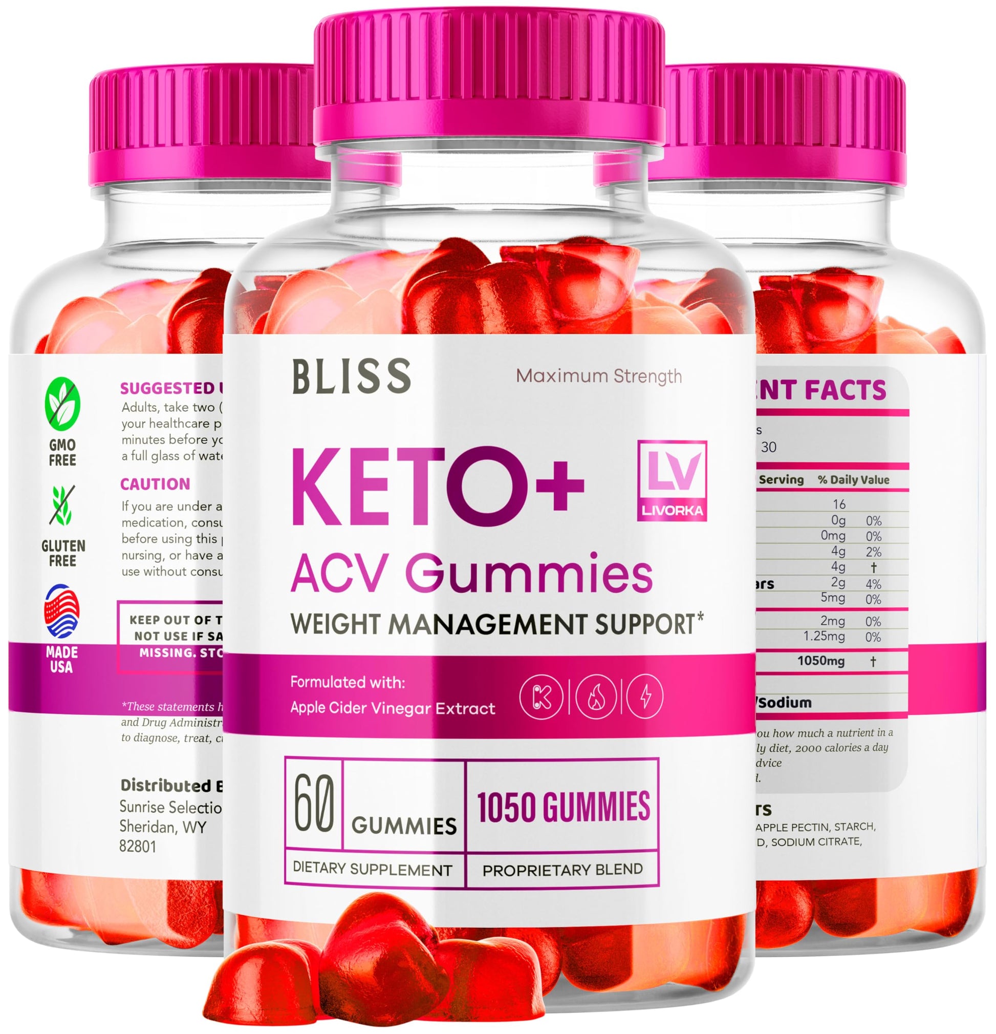 5 Pack - Bliss Keto ACV Gummies Advanced Weight Loss, Bliss ACV Active Gummies LIVORKABuy Supplements Australia