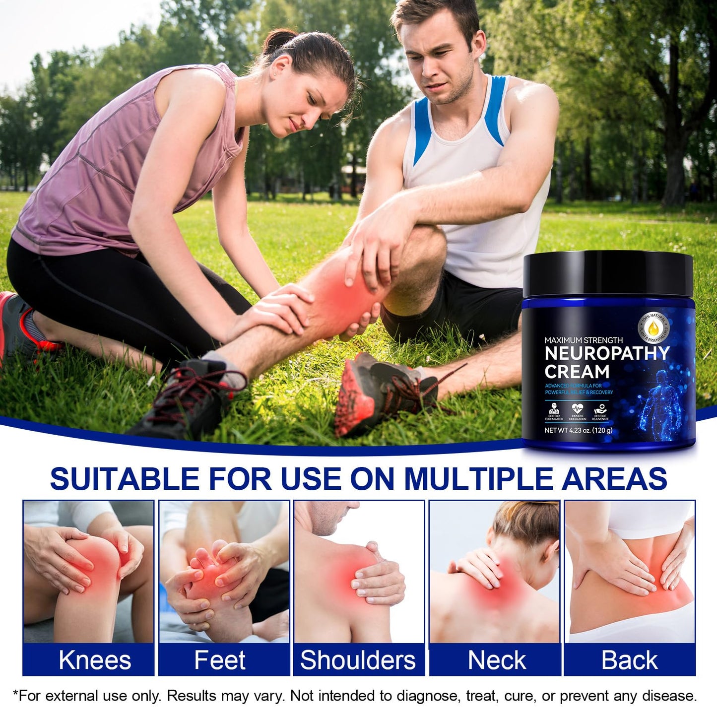 Neuropathy Cream Extra Strength 120g, Neuropathy Nerve Pain Relief Cream Contains Arnica, Vitamin B6 & Lavender, Deep Soothing & Moisturizing Aus HealthcareBuy Supplements Australia
