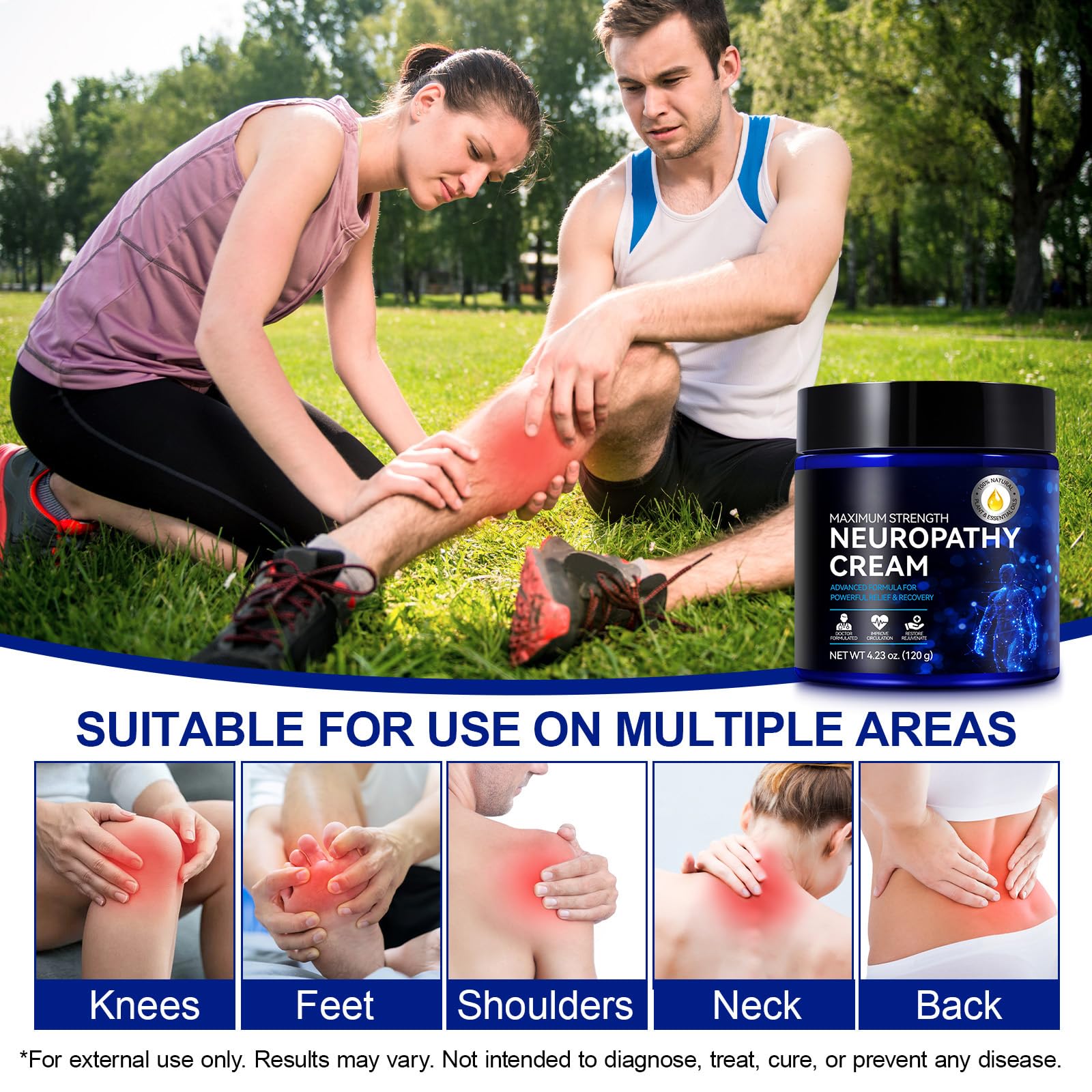 Neuropathy Cream Extra Strength 120g, Neuropathy Nerve Pain Relief Cream Contains Arnica, Vitamin B6 & Lavender, Deep Soothing & Moisturizing Aus HealthcareBuy Supplements Australia