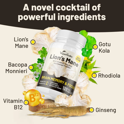 Vegan Vitality Lion's Mane x General Health Combo Bundle - 6 Months Lion's Mane and Multivitamins Vegan VitalityBuy Supplements Australia