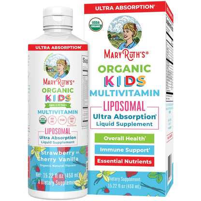 MaryRuth Organics Kids Multivitamin Liposomal | Vegan, Sugar-Free Vitamins for Kids | Ages 4+ | 2 Month Supply | 15.22 Fl Oz MaryRuth OrganicsBuy Supplements Australia
