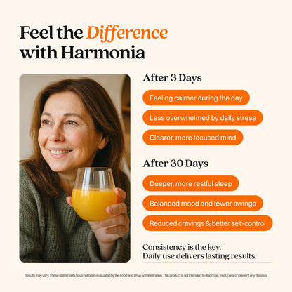 Harmonia Cortisol Cocktail | Cortisol Supplements for Women & Men with Ashwagandha, Magnesium & L-Theanine | Drink Harmonia for Stress Relief, Weight Management